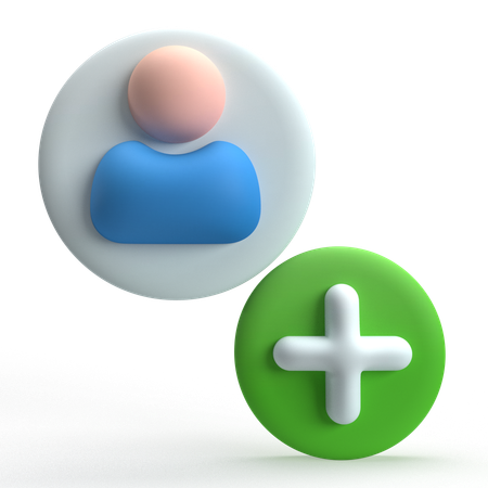 Adicionar usuário  3D Icon