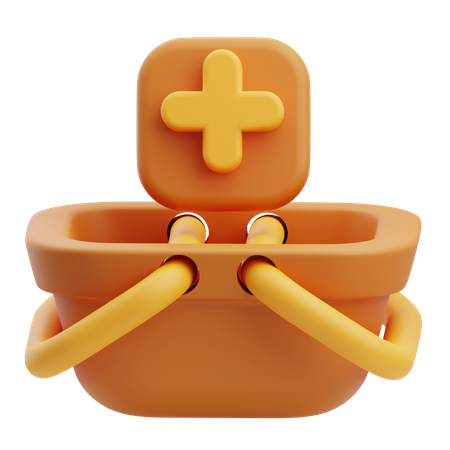 Adicione comida à cesta  3D Icon