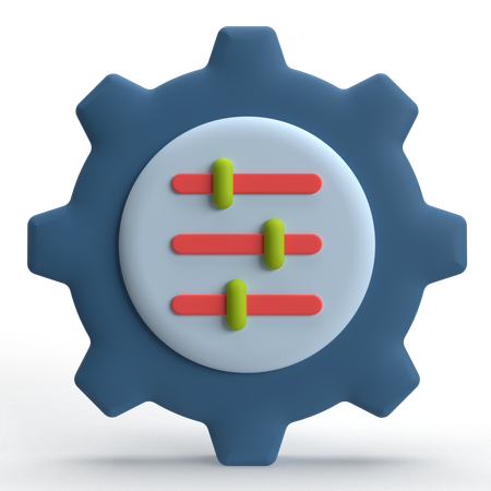 설정 조정  3D Icon