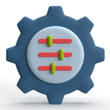 설정 조정  3D Icon