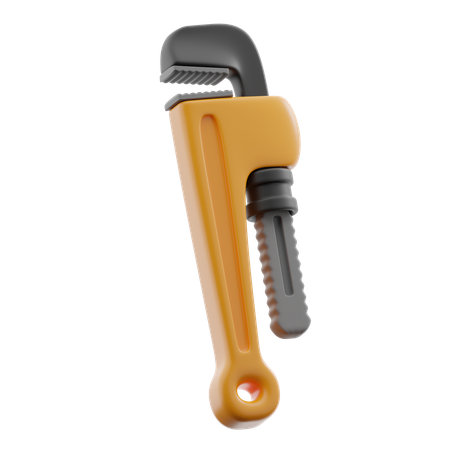Adjustable Pipe Wrench  3D Icon