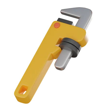 Craftsmanship Of An Adjustable Wrench Perfect For Construction Carpentry And Plumbing Projects Enhance Your Visuals With This Versatile Tool Icon 3 D Render Illustration 3D Icon