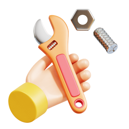 Adjustable Wrench  3D Icon