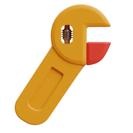 Adjustable Wrench  3D Icon