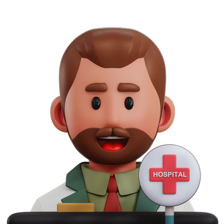 Administração hospitalar  3D Icon