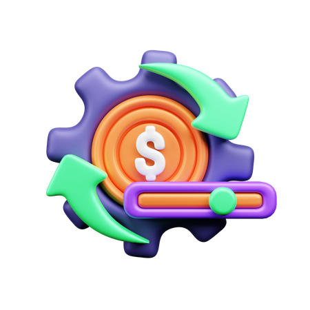 Administración del dinero  3D Icon