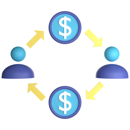 Administración del dinero  3D Icon