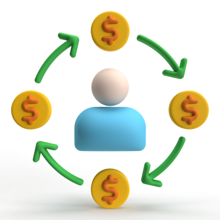 Administración del dinero  3D Icon