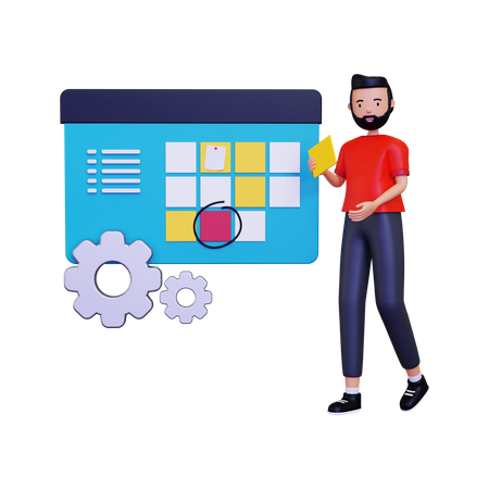 Administración de tareas  3D Icon