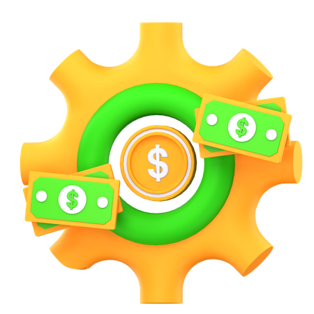 Administración del dinero  3D Icon