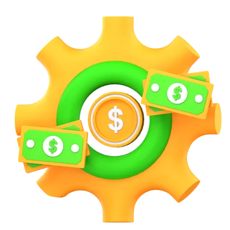 Administración del dinero  3D Icon