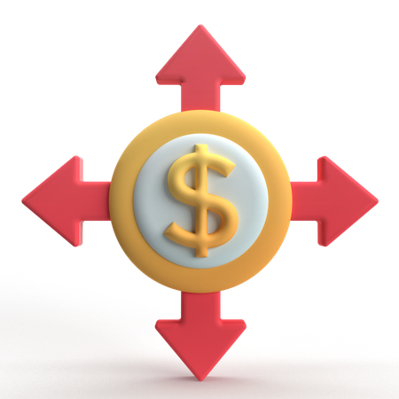 Administración del dinero  3D Icon