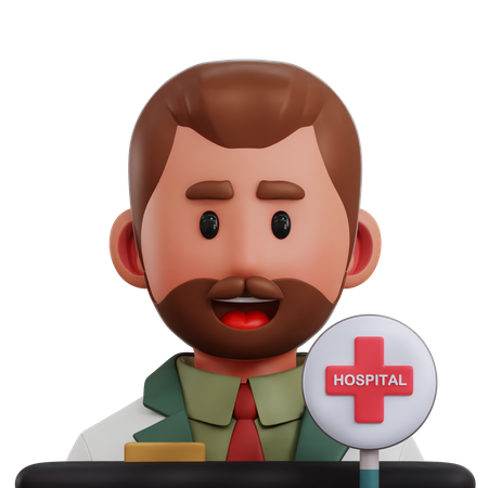 Administración hospitalaria  3D Icon