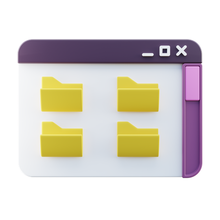 Administrador de archivos de escritorio  3D Icon