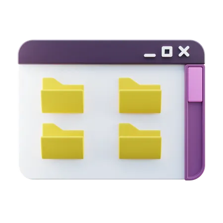 Administrador de archivos de escritorio  3D Icon