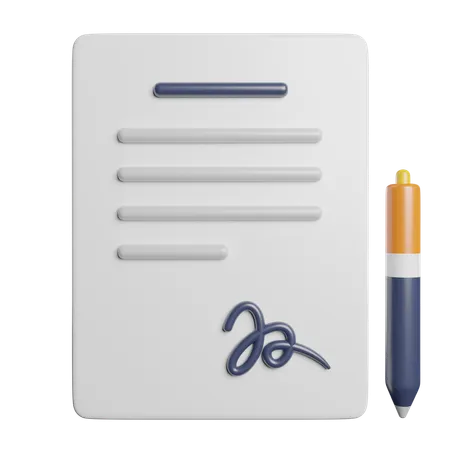 Administrative Fine Document 3D Icon