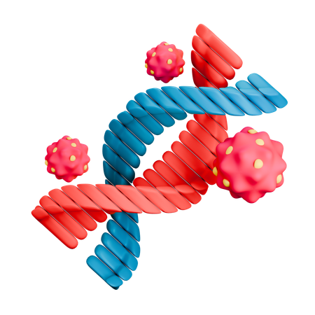 ADN afectado por el cáncer  3D Icon