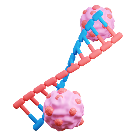 ADN afectado por el cáncer  3D Icon