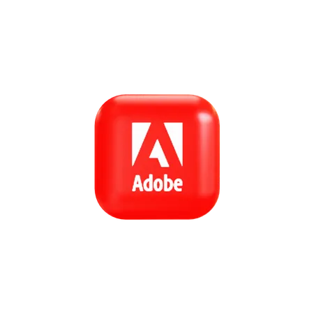 Adobe Logotype Button 3 D Icon 3D Icon