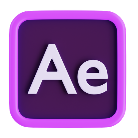 Adobe After Effect  3D Icon