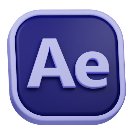 Adobe After Effect  3D Icon