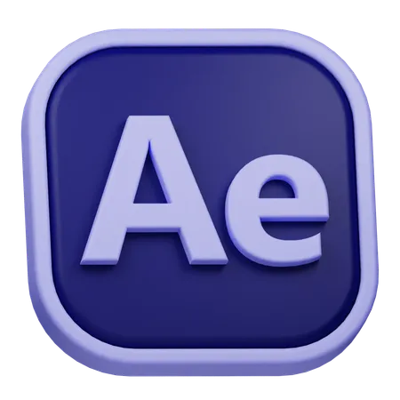 Adobe After Effect  3D Icon