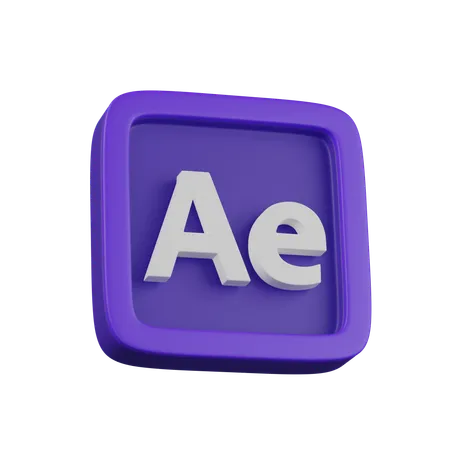 Adobe After Effects  3D Icon