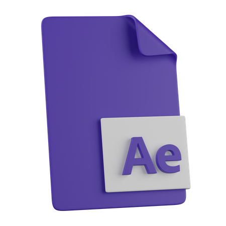 Adobe After Effects FILE  3D Icon