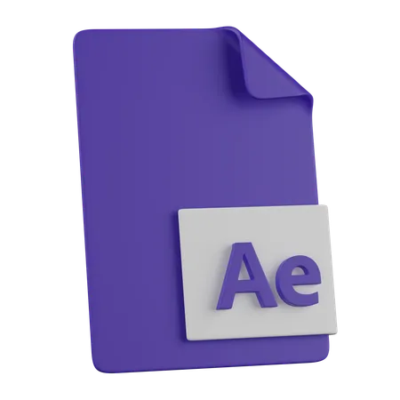 Adobe After Effects FILE  3D Icon
