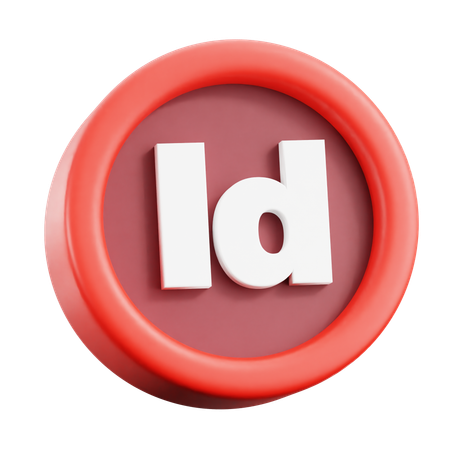 Adobe Indesign  3D Icon