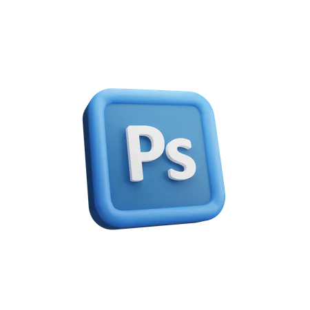 Adobe Photoshop Buttons Logotype 3 D 3D Icon