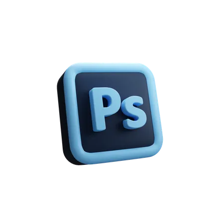 Adobe Photoshop Logo Brand 3 D Button 3D Icon