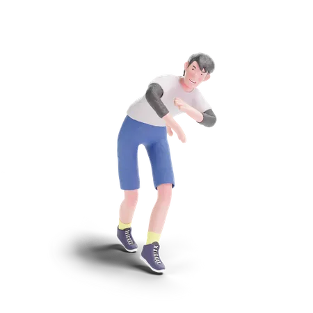 Adolescente bailando  3D Illustration