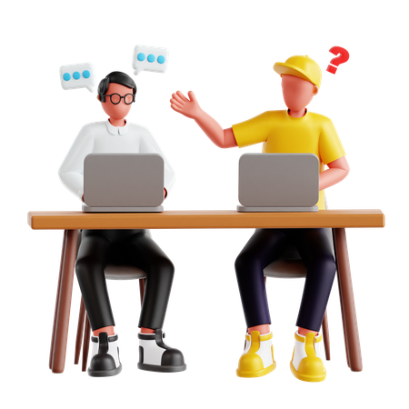 Adolescent en train de discuter  3D Illustration