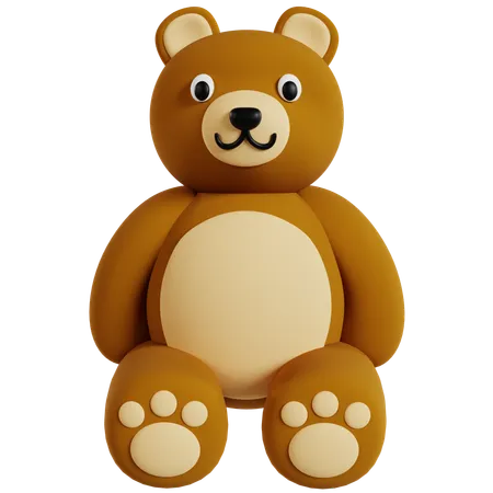 愛らしいクマのイラスト  3D Icon