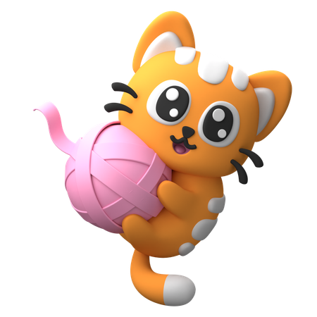 Adorable Cat  3D Icon