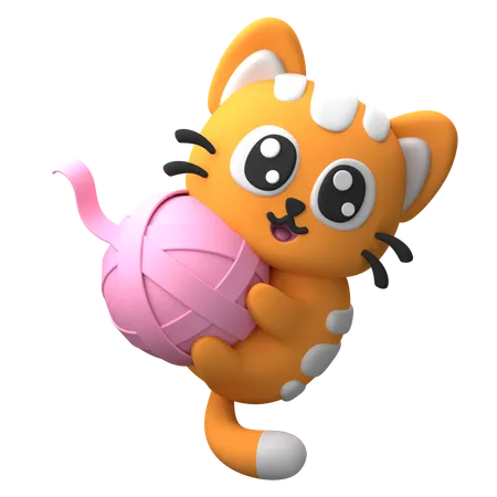 Adorable Cat  3D Icon