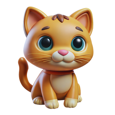 Adorable chaton  3D Icon