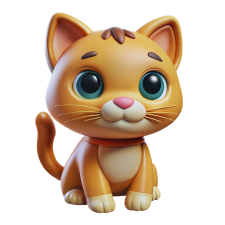 Adorable Kitten  3D Icon