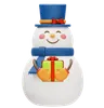 Adorable Snowman Holding A Gift