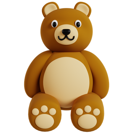 Ilustração de urso adorável  3D Icon