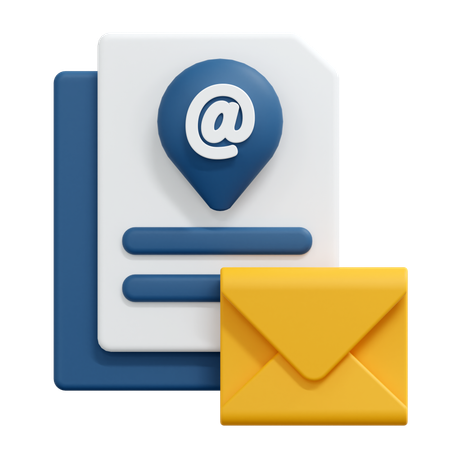 Adresse E-Mail Nachricht  3D Icon