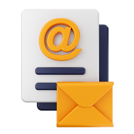 Adresse mail message  3D Icon