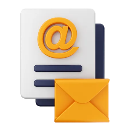 Adresse mail message  3D Icon