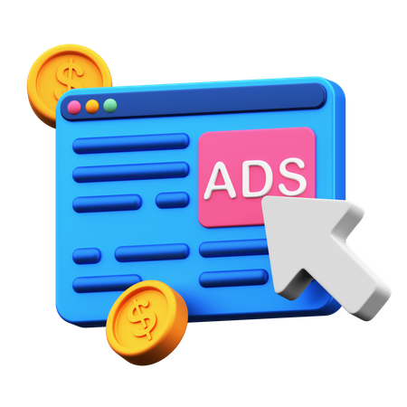 Ads  3D Icon
