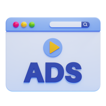 Ads  3D Icon