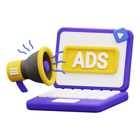 Ads  3D Icon