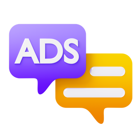 Ads  3D Icon