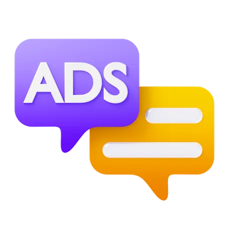 Ads  3D Icon