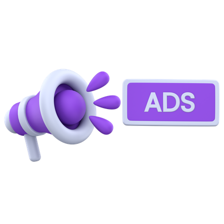 Ads  3D Icon